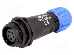 Plug; female; SP13; PIN: 5; IP68; 4÷6.5mm; 5A; soldering; for cable