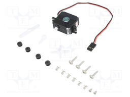 Motor: servo; 4.8Ć·6VDC; mini; analogue; 31.3x16.5x28.6mm; plastic