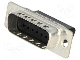 D-Sub; PIN: 15; for size 20 terminals; male; w/o contacts; B: 8.4mm