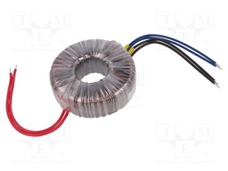 Transformer: toroidal; 100VA; 230VAC; 8V; 8V; 6.25A; 6.25A; 1.1kg