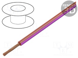 Wire; H05V-K,LgY; stranded; Cu; 1.5mm2; PVC; red-pink; 300V,500V