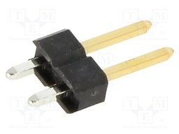 Connector: pin strips; socket; male; PIN: 2; THT; straight; 2.54mm