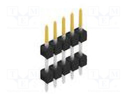 Connector: pin strips; pin header; male; PIN: 5; 2.54mm; THT; 1x5