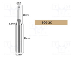 Tip; hoof; 2mm; for soldering station; BK969