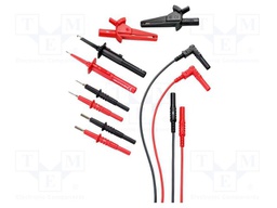 Test leads; 20A; 1.2m; black,red; banana 4mm plug x2; -20÷50°C
