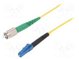 Fiber patch cord; FCA,LC; 5m; Optical fiber: 9/125um; yellow