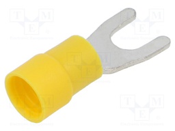 Tip: fork; M5; 4÷6mm2; crimped; for cable; insulated; tinned; yellow