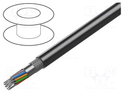 Wire; 15x24AWG; RS232,RS423; stranded; Cu; Insulation: PVC; chrome