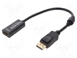 Adapter; DisplayPort plug,HDMI socket; 0.12m; black; black