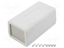 Enclosure: with panel; 1210; X: 75mm; Y: 132mm; Z: 62mm; ABS; grey