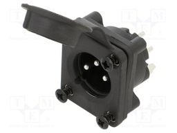 Connector: XLR; socket; male; AXS; 15A; 133V; PIN: 3; IP65; soldering