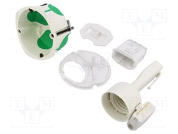 Enclosure: back box; Ø: 71mm; Z: 40mm; plaster embedded; PP/TPE