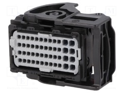 Connector: automotive; CMC; plug; female; Size: 1,5/0,635mm; black
