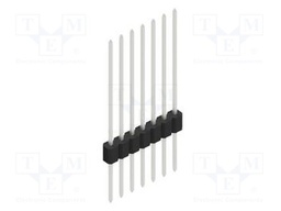 Connector: pin strips; pin header; male; PIN: 7; 1.27mm; THT; 1x7