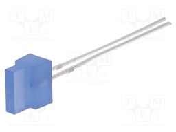 LED; rectangular; 1.8x7.05mm; blue; 220÷330mcd; 30°; Front: flat