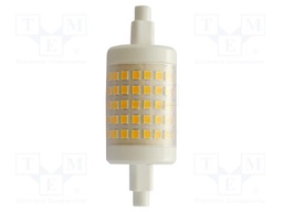 LED lamp; white warm; R7S; 220÷240VAC; 700lm; P: 7W; 360°; 3000K