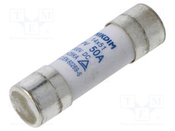 Fuse: fuse; gPV; 50A; 1kVDC; cylindrical; 14x51mm