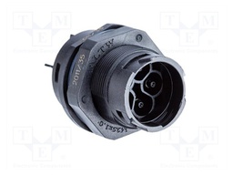 Connector: AC supply; soldering; male; 20A; for panel mounting