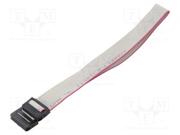 Ribbon cable with IDC connectors; 14x28AWG; Cable ph: 1mm; 0.3m