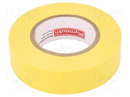 Tape: electrical insulating; W: 19mm; L: 20m; D: 0.13mm; yellow; 200%