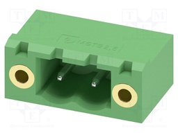 PCB headers, nominal cross section: 2.5 mm?, color: green, n