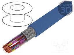 Wire; JE-LiYCY; 20x2x0,5mm2; aluminium foil,tinned copper braid