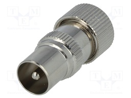 Plug; coaxial 9.5mm (IEC 169-2); male; straight; for cable