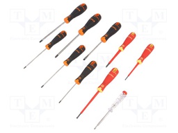 Screwdrivers; Pcs: 10; The set contains: voltage tester