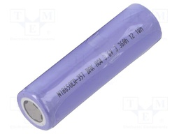 Re-battery: Li-Ion; 18650,MR18650; 3.6V; 3500mAh; Ø18.55x65.1mm
