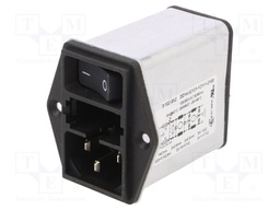 Connector: AC supply; socket; male; 6A; 250VAC; IEC 60320; -25÷85°C