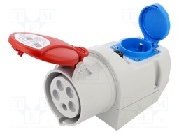 Connector: AC supply 3-phase; socket; female; 32A; 400VAC; IP44