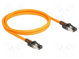 Patch cord; S/FTP; Cat: 6a; RJ45 plug,USB C socket,both sides; 1m
