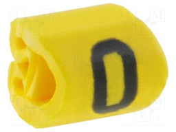 Markers for cables and wires; Label symbol: 0; 1÷3mm; PVC; yellow