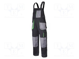 Dungarees; Size: 56,XL; black-green; 270g/m2; bib pants