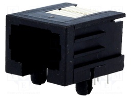 Socket; RJ45; PIN: 8; Cat: 3; low profile; Layout: 8p8c; THT; on PCBs