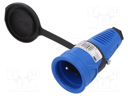 Connector: AC supply; socket; female; 16A; 250VAC; IP54; for cable