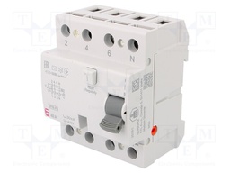 RCD breaker; Inom: 40A; Ires: 30mA; Poles: 4; 230/400V; DIN; IP20