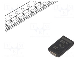 Capacitor: tantalum-polymer; 220uF; 6.3VDC; Case: V; 2917; ESR: 25mΩ