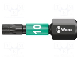 Screwdriver bit; Torx®; TX10; Overall len: 25mm; Plating: diamond