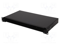 Connector: fiber optic; patch panel; RACK; Colour: black