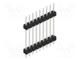 Connector: pin strips; pin header; male; PIN: 9; 2.54mm; THT; 1x9