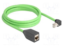 Extender Ethernet; SF/UTP; Cat: 6a; Cu; 2m; PUR; green; 26AWG