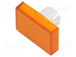Actuator lens; 16mm; 51; orange; plastic; 15.3x21.5mm