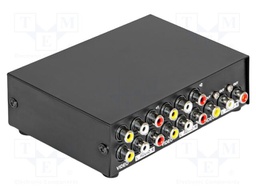 Switch; Input: RCA socket x12,RCA socket x3; black