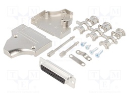 D-Sub; PIN: 25; plug; female; stamped and formed contacts; angled
