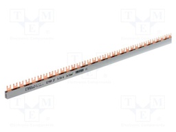 Busbar; 16mm2; Poles: 2; Urated: 400V; fork; Pitch: 18mm; L: 1000mm