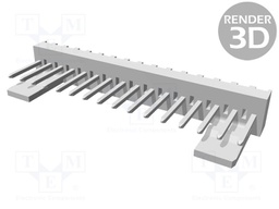 Socket; wire-board; male; KK 254; 2.54mm; PIN: 16; THT; 4A; tinned
