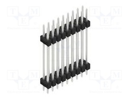Connector: pin strips; pin header; male; PIN: 18; 2.54mm; THT; 2x9