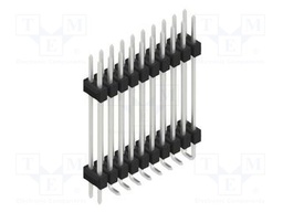 Connector: pin strips; pin header; male; PIN: 20; 2.54mm; SMT; 2x10