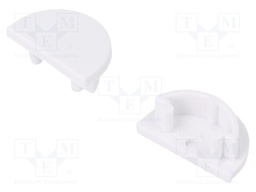 Cap for LED profiles; white; ABS; Application: ARC12